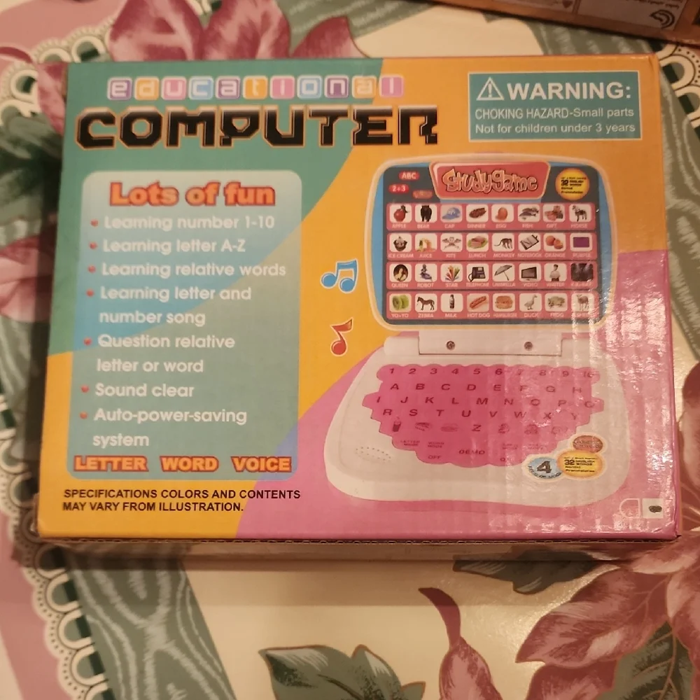 Educational Computer Toy with Pink Keyboard FP $13